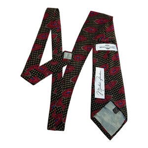 Bugatchi x Jordan’s Vintage Silk Tie burgundy black and tan